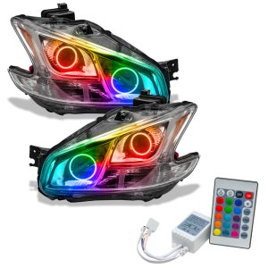 Nissan Maxima Headlight Assemblies - ORACLE Lighting - SMD Halo - ColorSHIFT with Simple Controller - Chrome - `09-`13